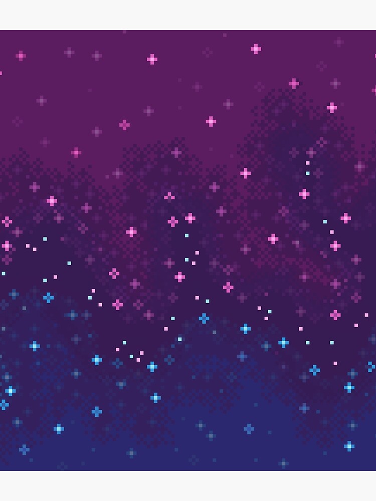Bi Pride Flag Galaxy (8bit) by sp8cebit