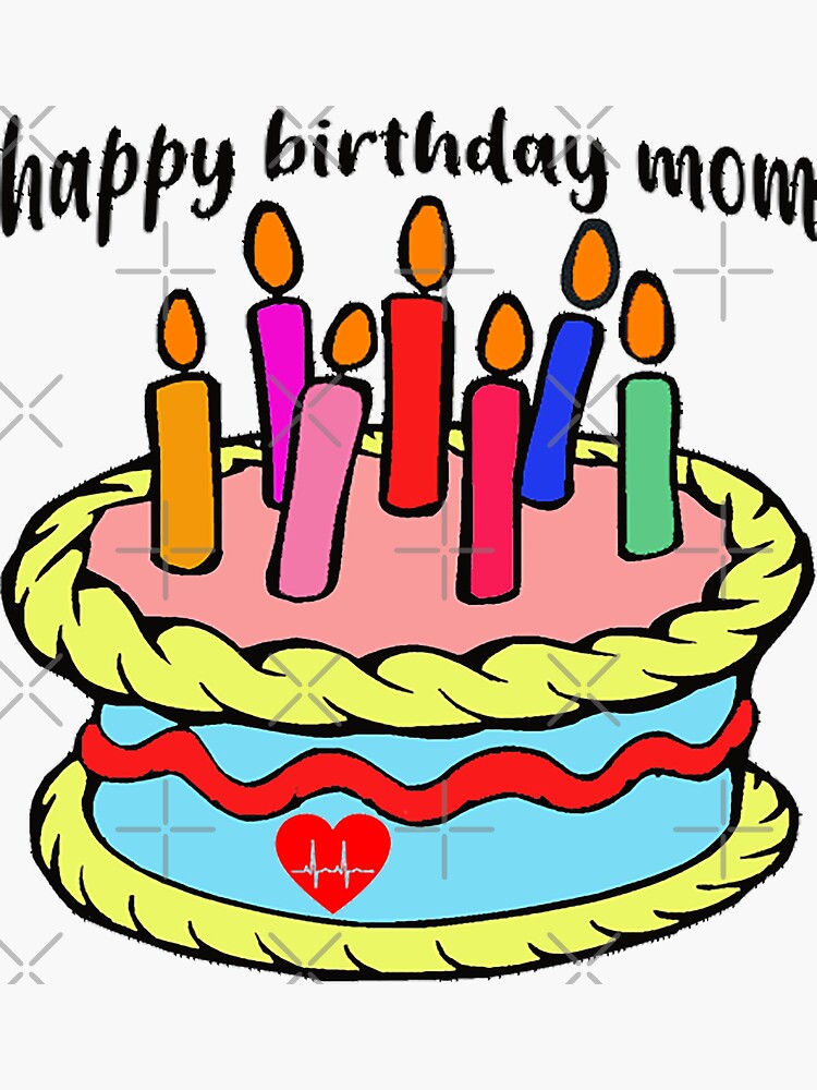 "happy birthday mom" Sticker by virilamissa Redbubble