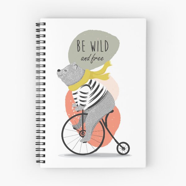 Item preview, Cute Bear Picture with Be Wild And Free text designed and sold by BONBcreative.