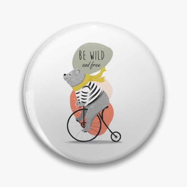 Item preview, Cute Bear Picture with Be Wild And Free text designed and sold by BONBcreative.