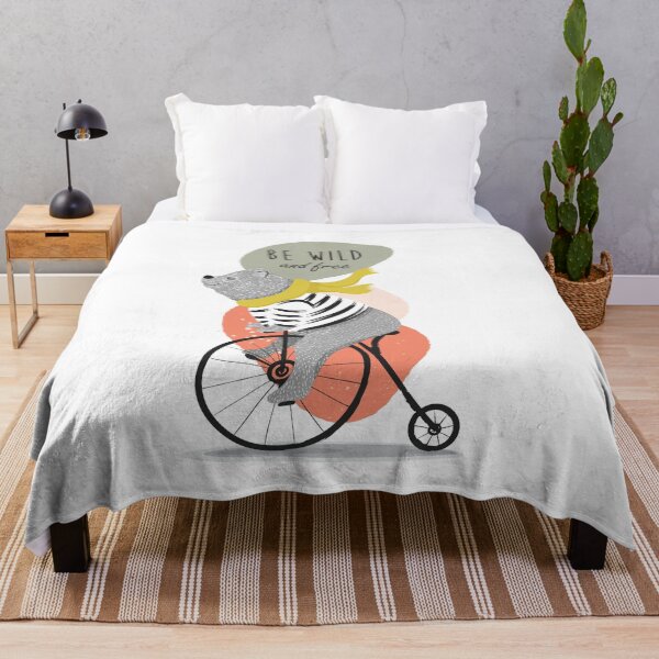 Item preview, Cute Bear Picture with Be Wild And Free text designed and sold by BONBcreative.