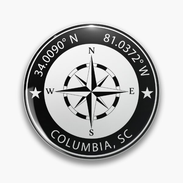 Item preview, Columbia, South Carolina Geographical Coordinates designed and sold by TeeOhGraphics.