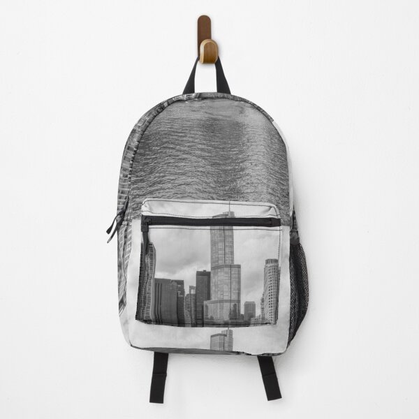 Item preview, Chicago River and Trump Tower Grayscale designed and sold by mljdwhite.