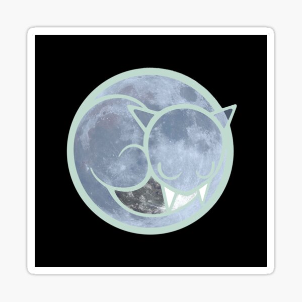Sabertooth Cat Moon Sticker