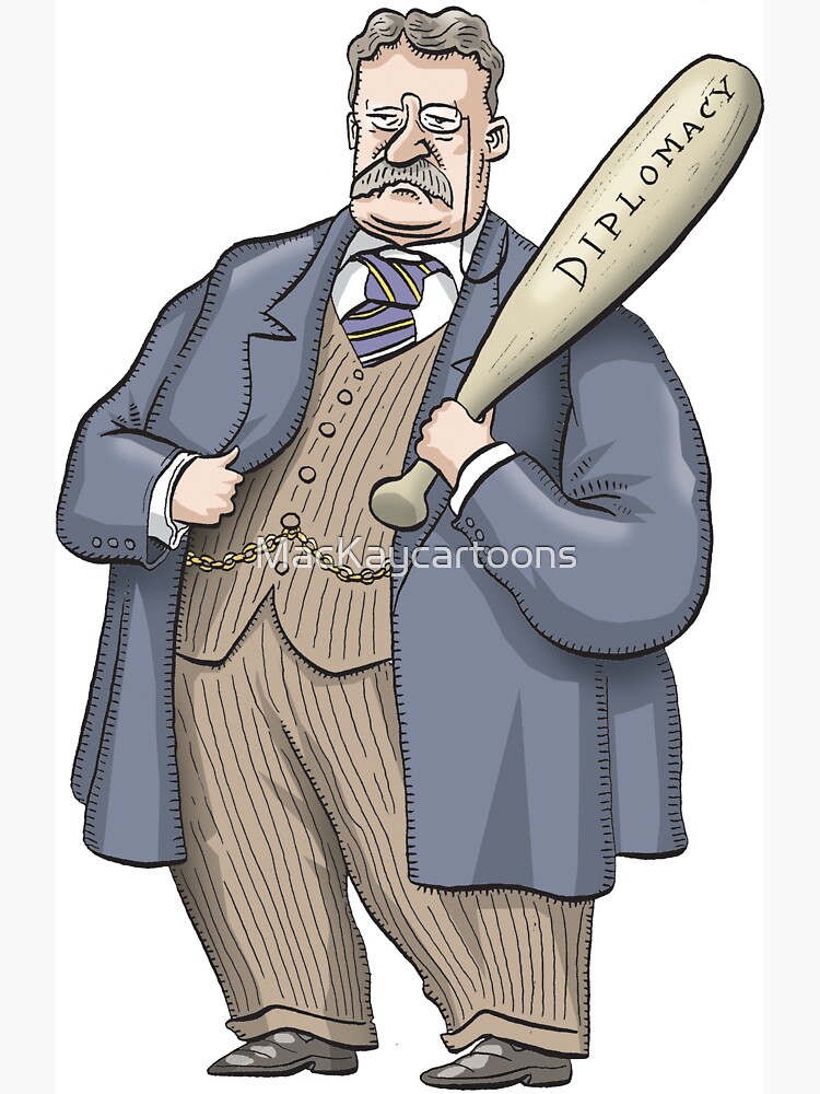 Thumbnail 3 of 3, Magnet, Theodore Roosevelt designed and sold by MacKaycartoons.