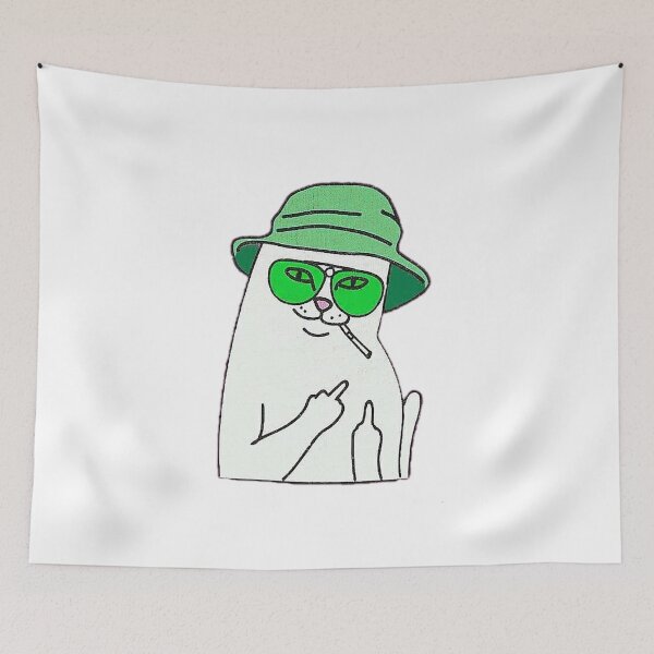 Item preview, High cat funny smoking weed designed and sold by mostafa elkhadraoui.
