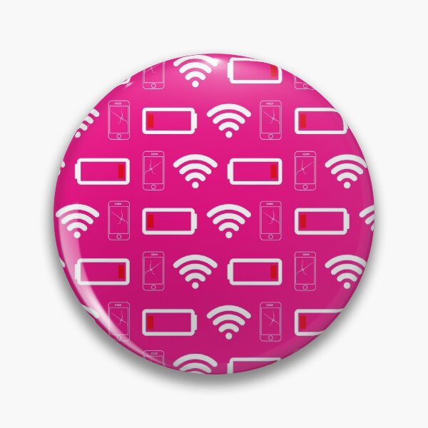 Item preview, Geek Pink Patterns Design, Funny Pink Broken Screen Low Battery Wi-Fi Disaster Gift designed and sold by PrintOfi.