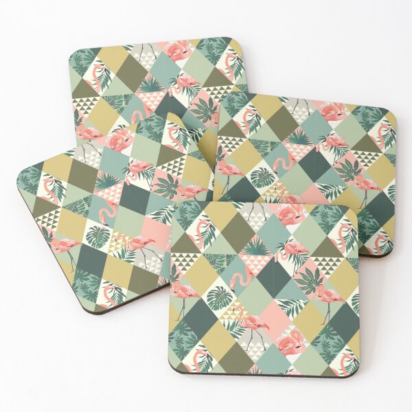 Item preview, flamingo tropical abstract triangle background designed and sold by TheSimpleMan.