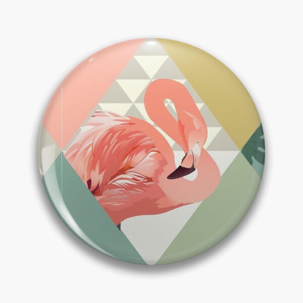 Artikelvorschau, tropischer abstrakter Dreieckhintergrund des Flamingos entworfen und verkauft von TheSimpleMan.