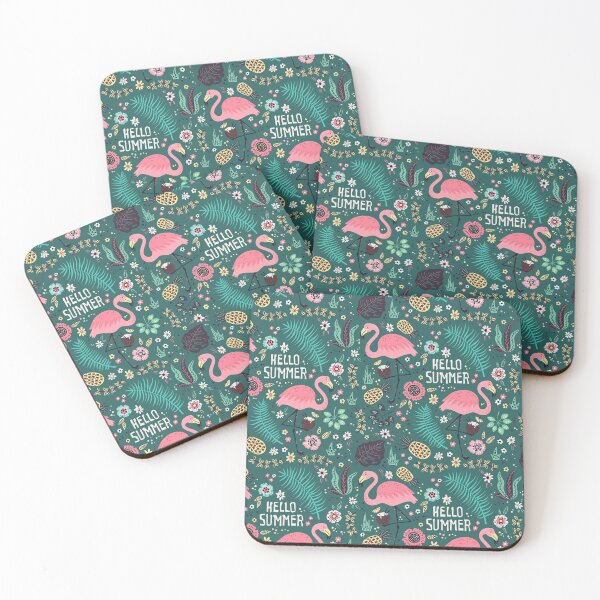 Item preview, hello summer flamingo background designed and sold by TheSimpleMan.