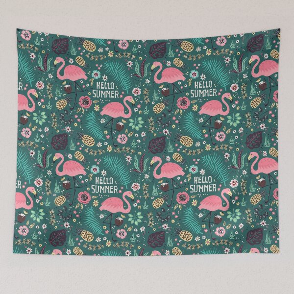 Item preview, hello summer flamingo background designed and sold by TheSimpleMan.