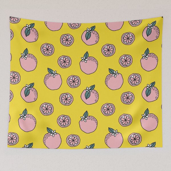 Item preview, Grapefruits over yellow designed and sold by katiesauter.