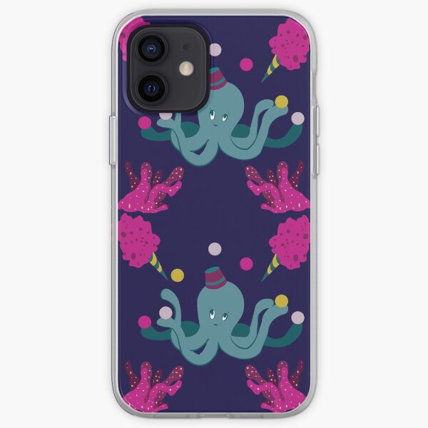 Octopus circus pattern1 iPhone Soft Case