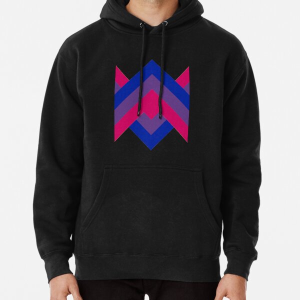 Bi Flag Pride Chevron Pullover Hoodie