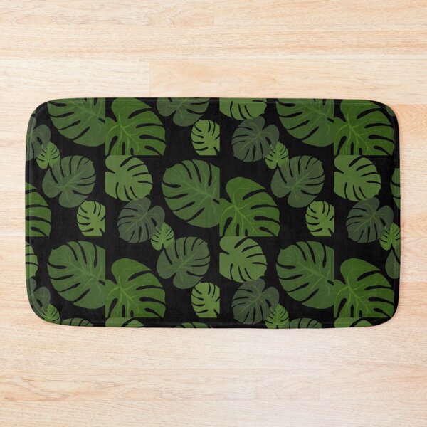 Item preview, Tropical leaves (black background) designed and sold by Jellabella.