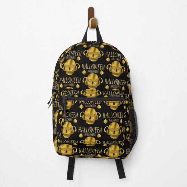 HALLOWEEN GOLDEN LETTERS HEAD OF DEATH Backpack