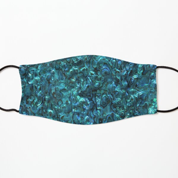 Abalone Shell | Paua Shell | Seashell Patterns | Sea Shells | Cyan Blue Tint | Kids Mask