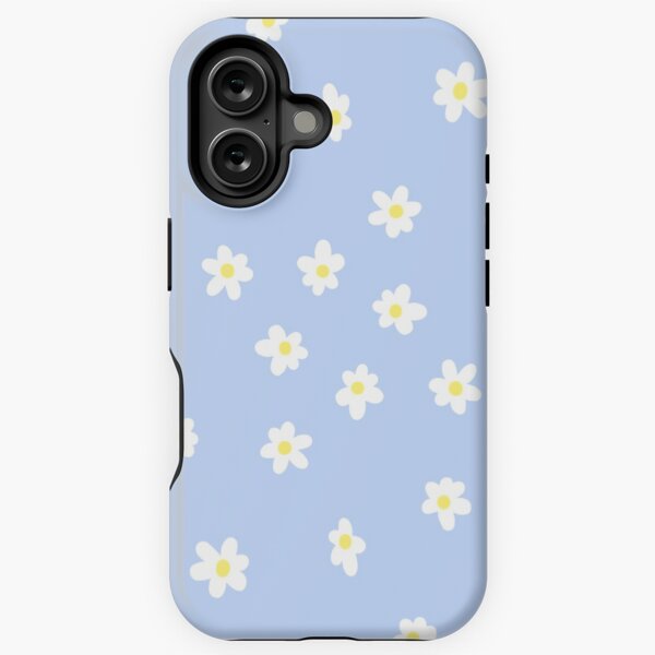 Item preview, White Sunflowers on Blue designed and sold by ellagal18.