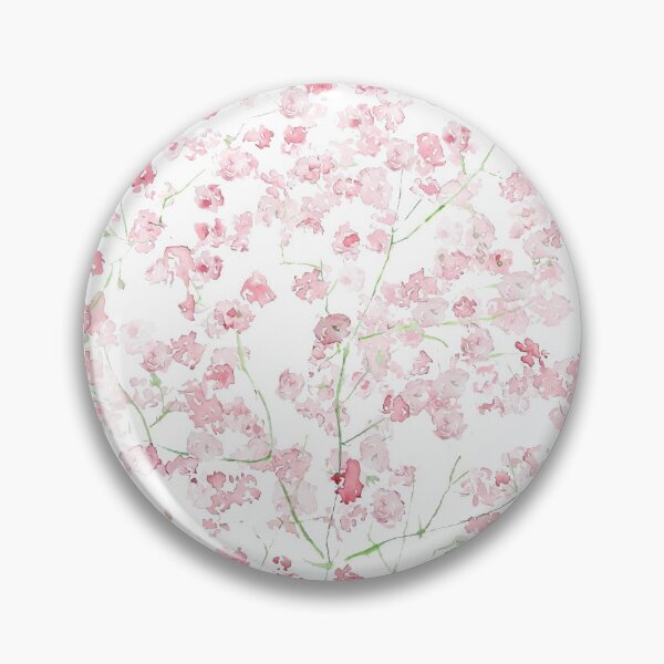Item preview, hand painted light pink Baby Breath Bouquet gypsophila watercolor painting  designed and sold by SelenePaintings .
