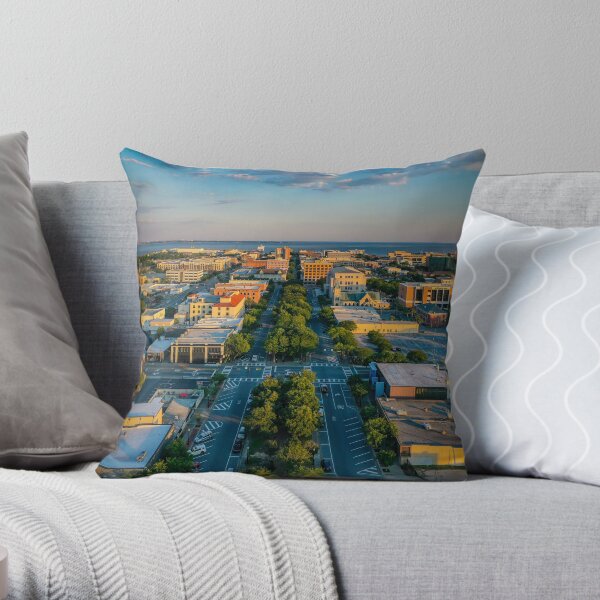 Downtown Pensacola Wright St. Throw Pillow