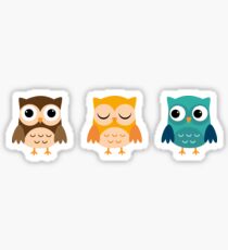 Cute Owls Chibi Sticker