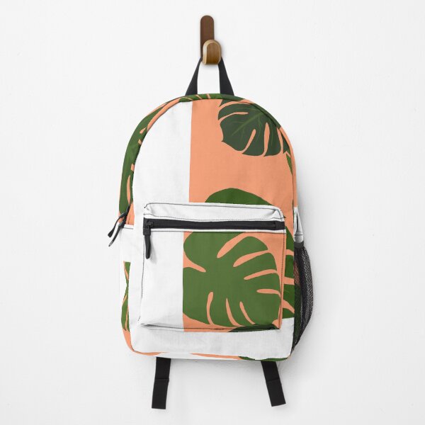 Item preview, Tropical leaves (peach background) designed and sold by Jellabella.