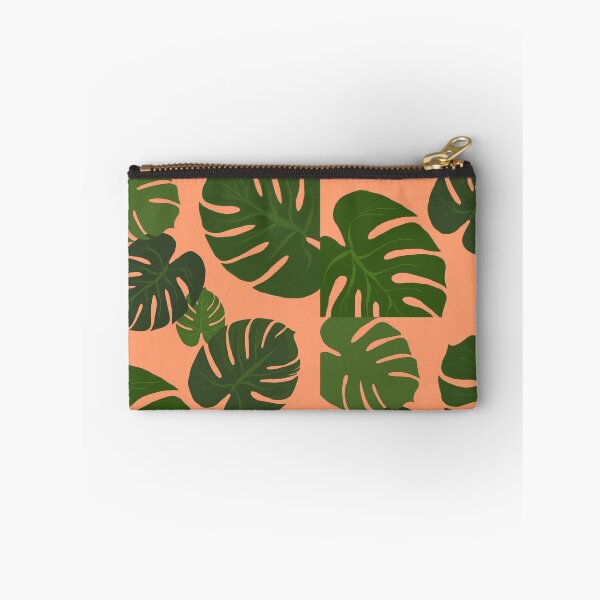 Item preview, Tropical leaves (peach background) designed and sold by Jellabella.