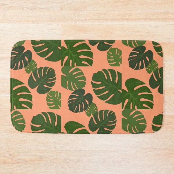 Item preview, Tropical leaves (peach background) designed and sold by Jellabella.