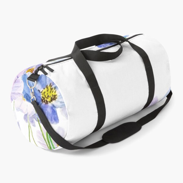 Item preview, hand painted purple and blue cosmos flower watercolor designed and sold by ColorandColor.