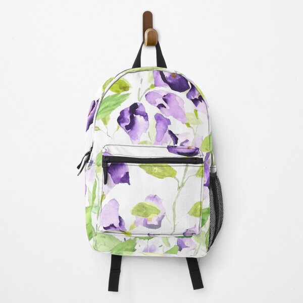 Item preview, hand painted purple wishbone flowers watercolor painting designed and sold by ColorandColor.