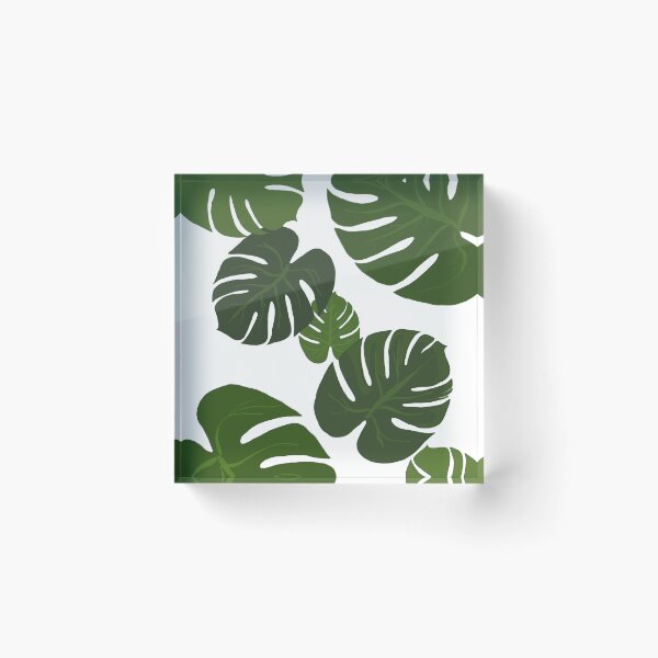 Item preview, Tropical leaves (white background) designed and sold by Jellabella.