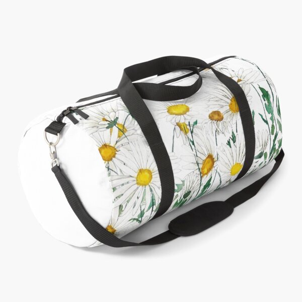 Item preview, hand painted white margaret daisy horizontal watercolor painting designed and sold by ColorandColor.