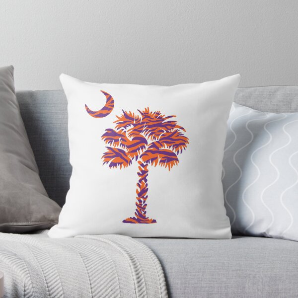 Palmetto Moon - Orange and Purple Tiger Throw Pillow