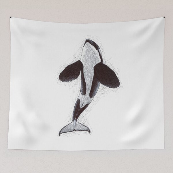 Item preview, Killer Whale Scribble Drawing #2 designed and sold by ArtyOrca.