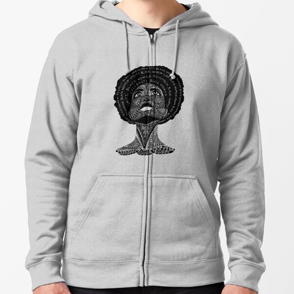 Support Black Women Zipped Hoodie