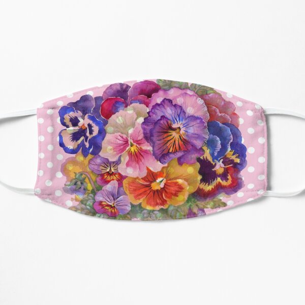 Pansies and Polka Dots Mask