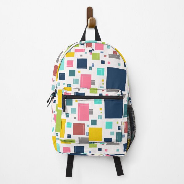 Item preview, Geometric Square Colors Red Blue Green Yellow Mint Pink Green Gray Design for Apparel and Accessories designed and sold by inquestyle.