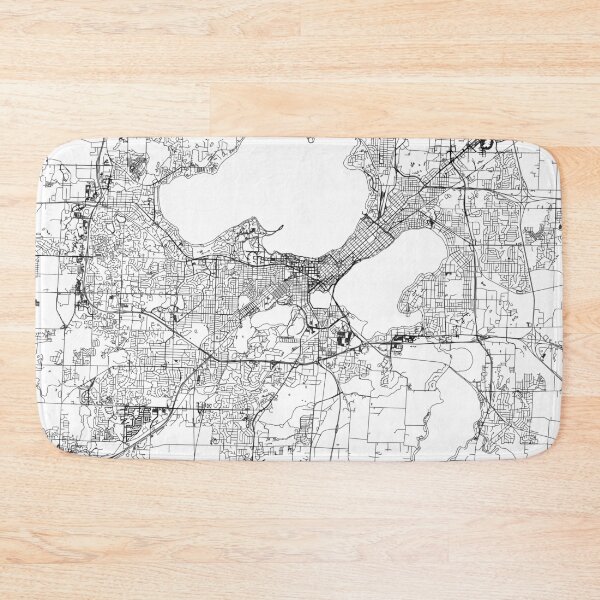 Item preview, Madison White Map designed and sold by multiplicitymap.