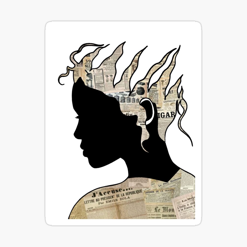 silhouette newspaper art