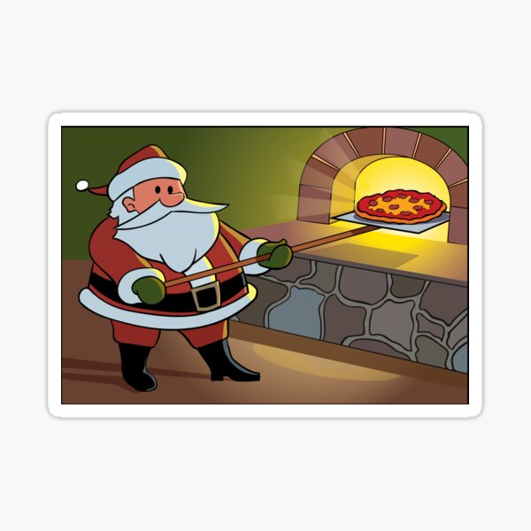 Christmas Pizza Sticker