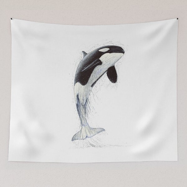 Item preview, Killer Whale Scribble Drawing #3 designed and sold by ArtyOrca.