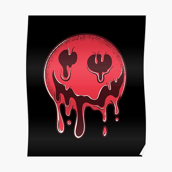 Melting Smiley Face Posters | Redbubble