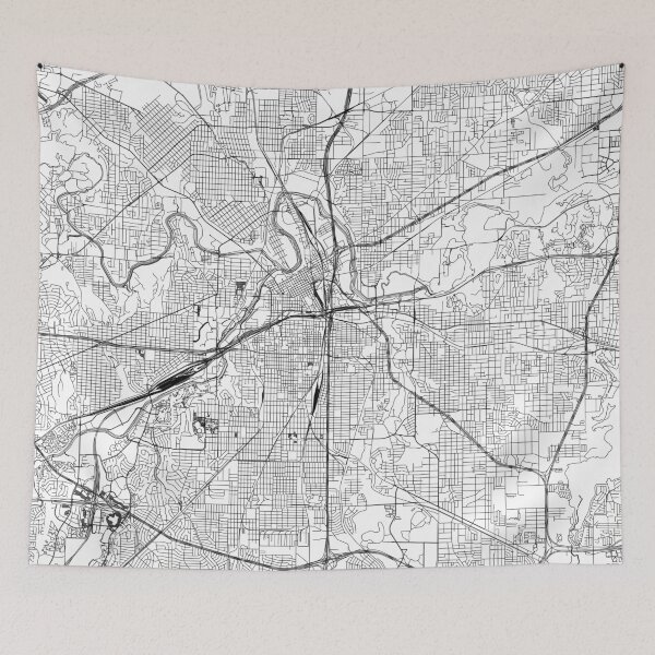 Item preview, Fort Worth White Map designed and sold by multiplicitymap.
