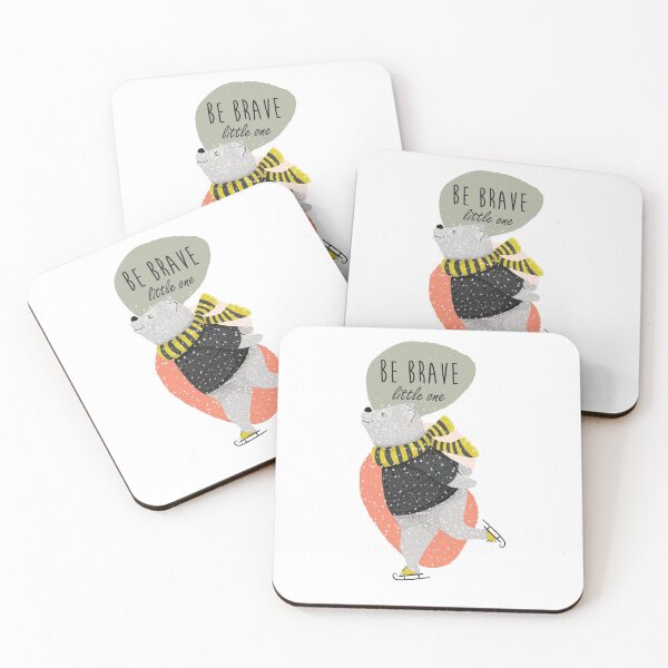 Item preview, Cute Bear Picture with Be Brave Little One text designed and sold by BONBcreative.