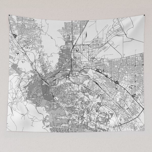 Item preview, El Paso White Map designed and sold by multiplicitymap.