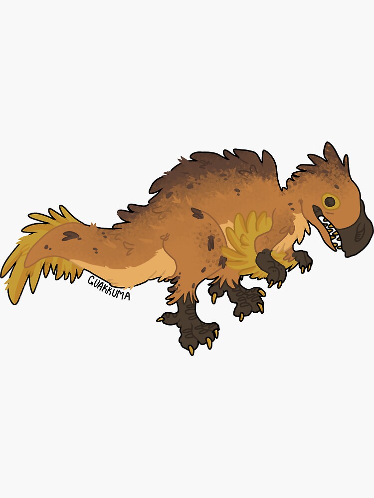 "Fluffy T-Rex" Sticker for Sale by guakkuma | Redbubble
