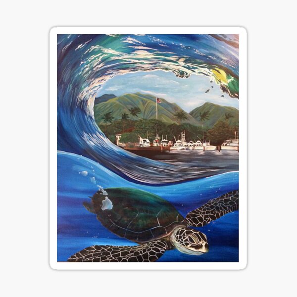 Lahaina Harbour Honu Sticker