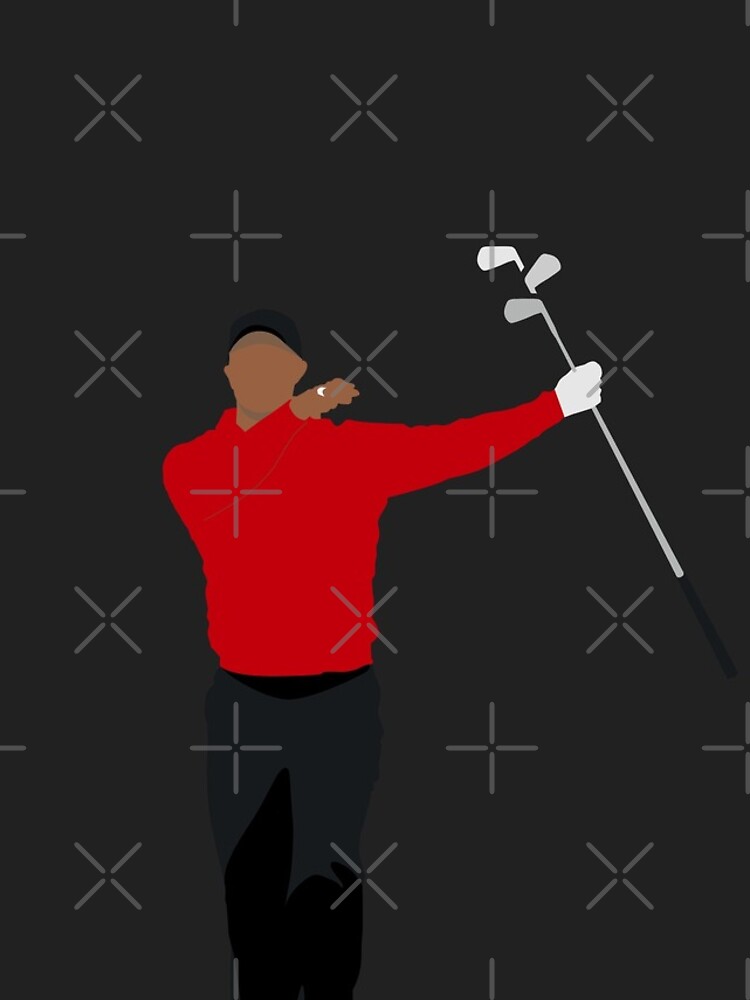 TIGER WOODS CLUB TWIRL | SUNDAY RED GOLFER by pierrelaidesign