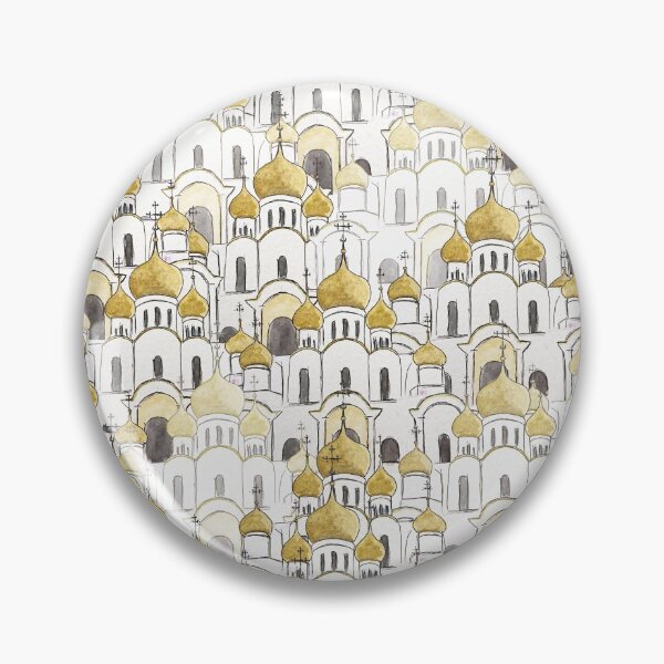 Item preview, Golden Russian Cathedral Church pattern  designed and sold by ColorandColor.