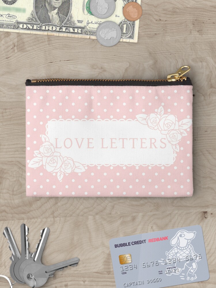 Thumbnail 3 of 4, Zipper Pouch, Love Letters designed and sold by lucidly.